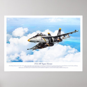 Póster "Super Cuerno F/A-18F"