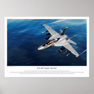 Póster "Super Cuerno F/A-18F"
