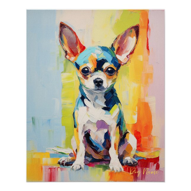 Póster Super Cute Chihuahua Dog Puppy 002 - Xeno Lucilfer (Anverso)
