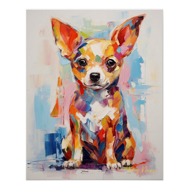 Póster Super Cute Chihuahua Dog Puppy 003 - Xeno Lucilfer (Anverso)
