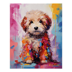 Póster Super Cute Goldendoodle Dog Puppy 002 - Xeno Lucil