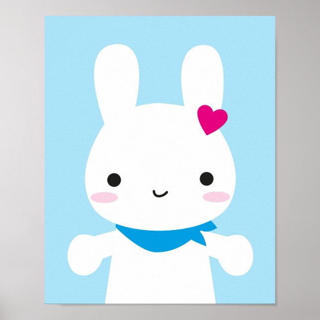 Póster Super Cute Kawaii Bunny (Frente)