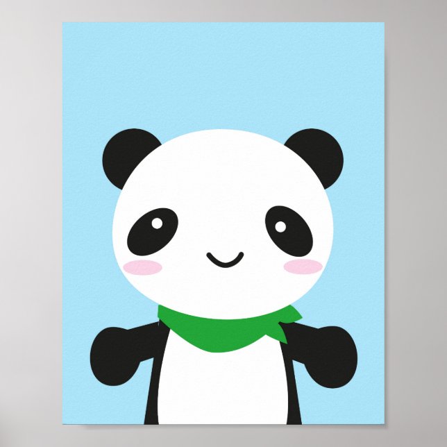 Póster Super Cute Kawaii Panda (Frente)