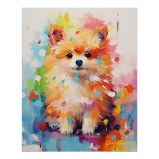 Póster Super Cute Pomeranian Puppy 005 - Xeno Lucilfe