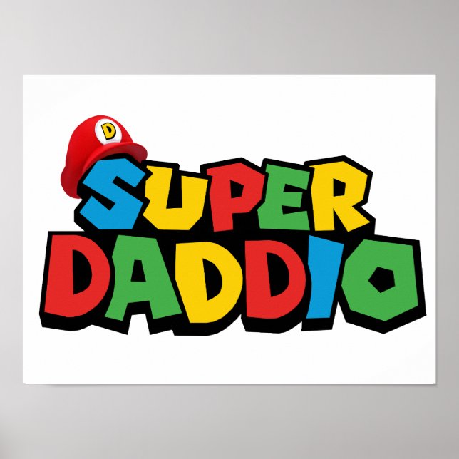 Póster Super Daddio para el mejor papá (Frente)