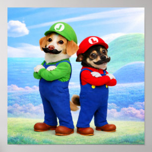 Póster "Super Doggio Bros"