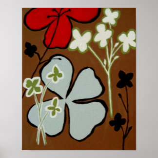 PÓSTER SUPER FLORES AZULES