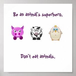 Póster Super héroe animal