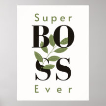Super Jefe siempre - Poster de regalo perfecto par