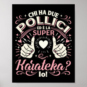 Póster Super Karateka - Regalo Karate Ragazza Karate Donn