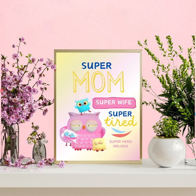Póster Super Mamá divertida, esposa, el día de la madre s (Subido por el creador)