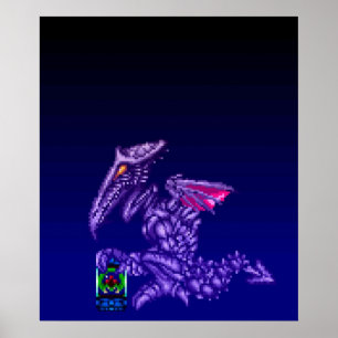Póster Super Metroid Ridley SNES