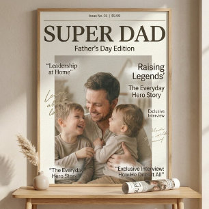 Póster Super Papá Día del Padre Personalizado