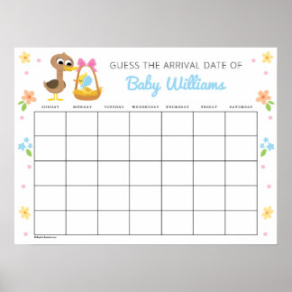 Póster Super Simple | 5 Little Ducks Chica Baby Shower