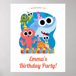 Póster Super Simple | Finny the Shark Confetti Birthday