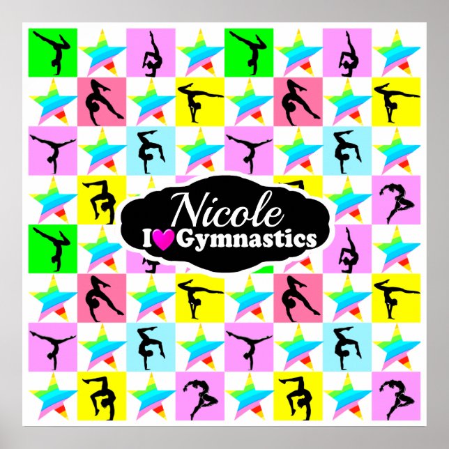 PÓSTER SUPER STAR GYMNAST DISEÑO CHICA (Frente)