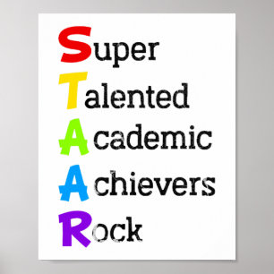Póster Super talentoso éxito académico logra prueba graci