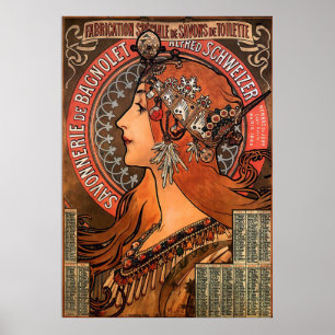 PÓSTER SUPER TAMAÑO-ALFONSE MARIA MUCHA-SAVONNERIE DE BAG