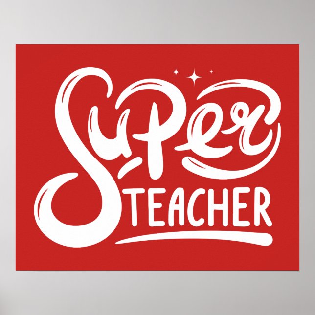 Póster Super Teacher (Frente)