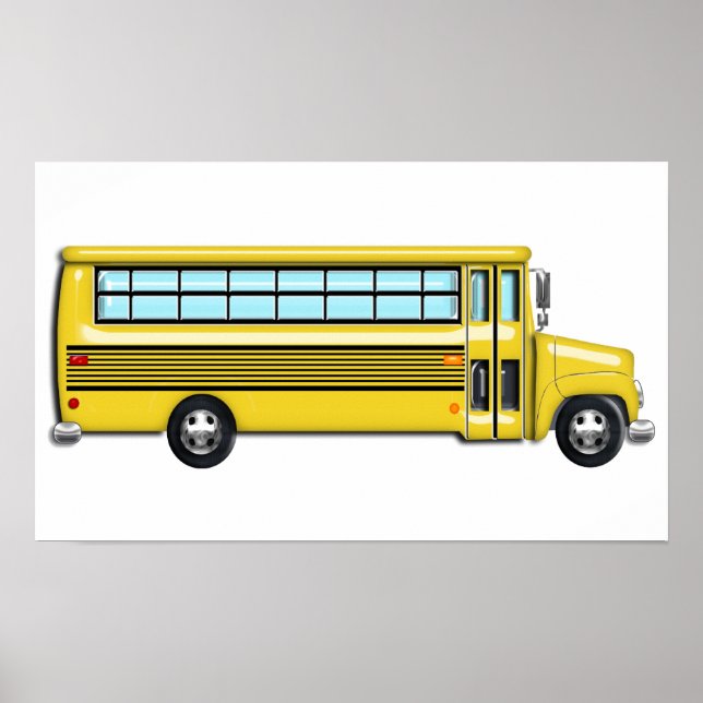Póster Super Yellow School Bus (Frente)