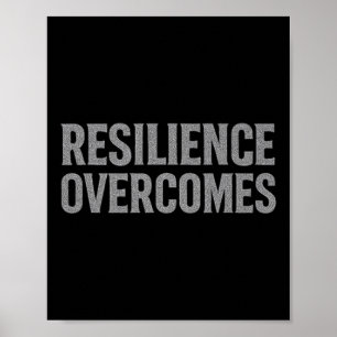 Póster Superaciones de resiliencia - Cita motivacional, v