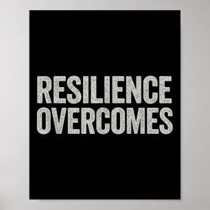 Póster Superaciones de resiliencia - Cita motivacional, v