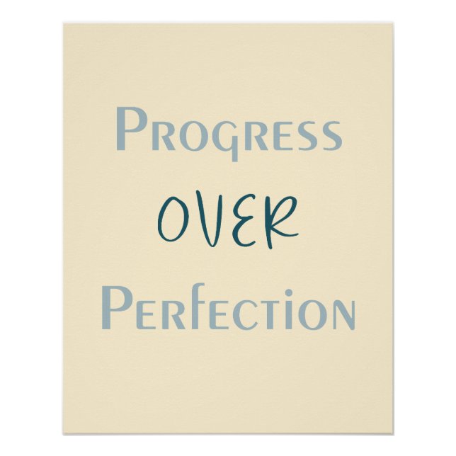 Póster Superar el Perfeccionismo a Través de Acciones con (Anverso)