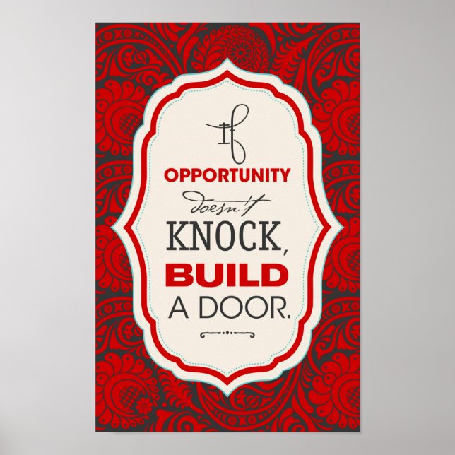 Póster Superar obstáculos Cita motivacional (Frente)