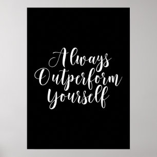 Póster Superar su rendimiento: Motivación de éxito de la 