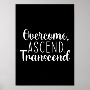 Póster Superar y ascender - Gimnasio, agitación, éxito