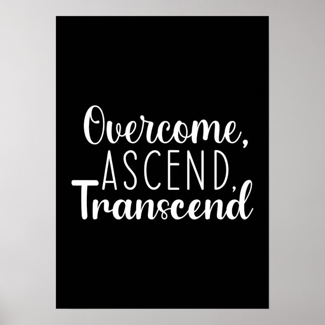 Póster Superar y ascender - Gimnasio, agitación, éxito (Frente)