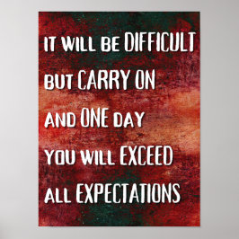 Póster Superarás las expectativas - Motivacional