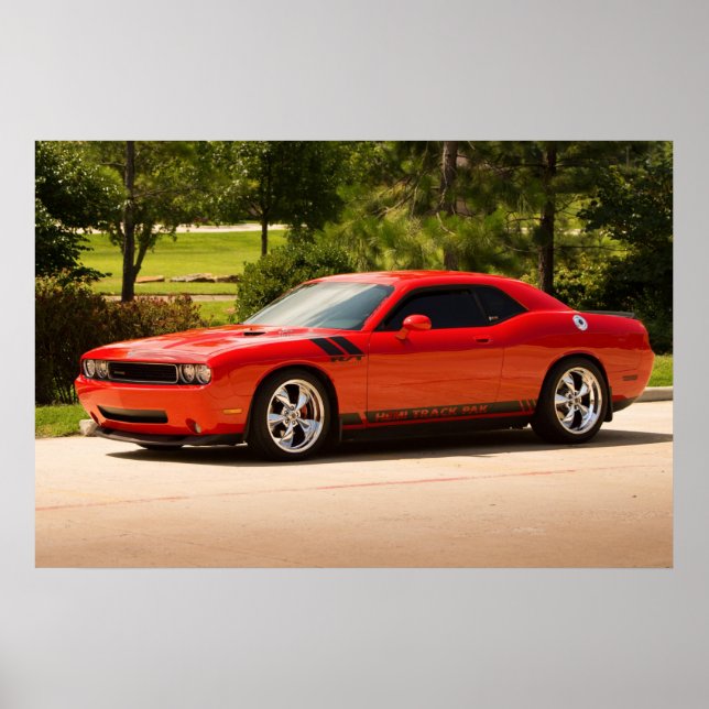 Póster Supercharged Dodge Challenger (Frente)