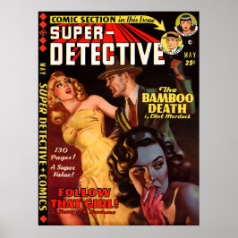 Póster Superdetective 2 de mayo de 1950 | Guay Noir Art