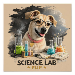 Póster Superestrella de laboratorio de ciencia Perro lind