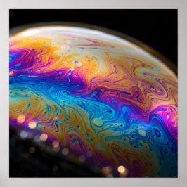 Póster Superficie de Burbuja de Jabón Macro