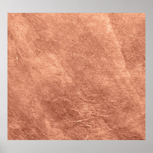 Póster Superficie de cobre cepillada, textura metálica.