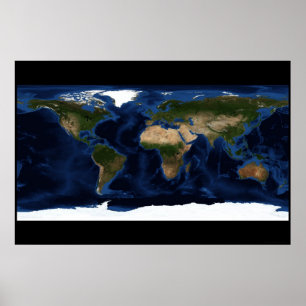 Póster Superficie de la Tierra 78x52 (72x48)