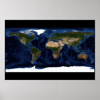 Póster Superficie de la Tierra 78x52 (72x48)