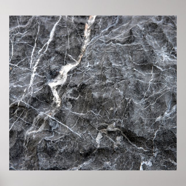 Póster Superficie de piedra blanca grisácea (Frente)