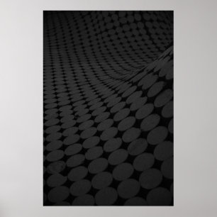 Póster Superficie de puntos negra y gris