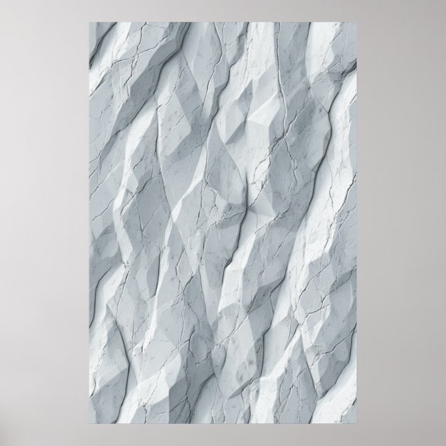 Póster Superficie desmoronada: Geometría abstracta (Frente)
