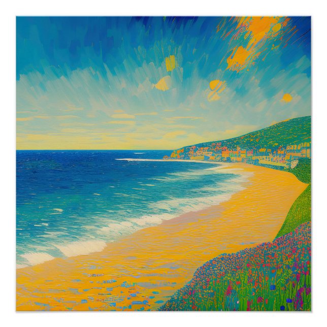 Póster Superficie marítima 07 (Anverso)