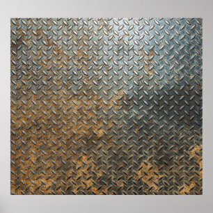 Póster Superficie metálica, fondo de textura reflectante.