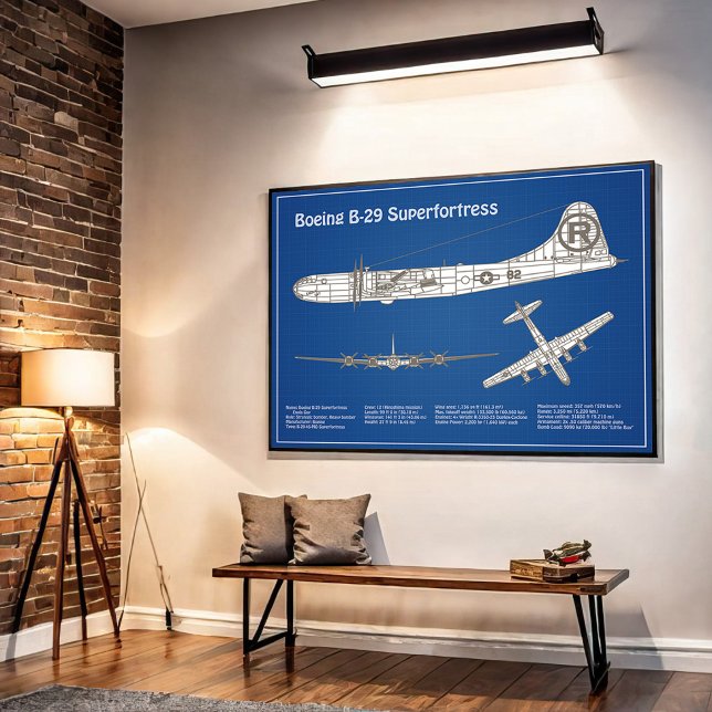 Póster Superfortaleza B-29 - Planes de diseño aéreo ABD (Subido por el creador)
