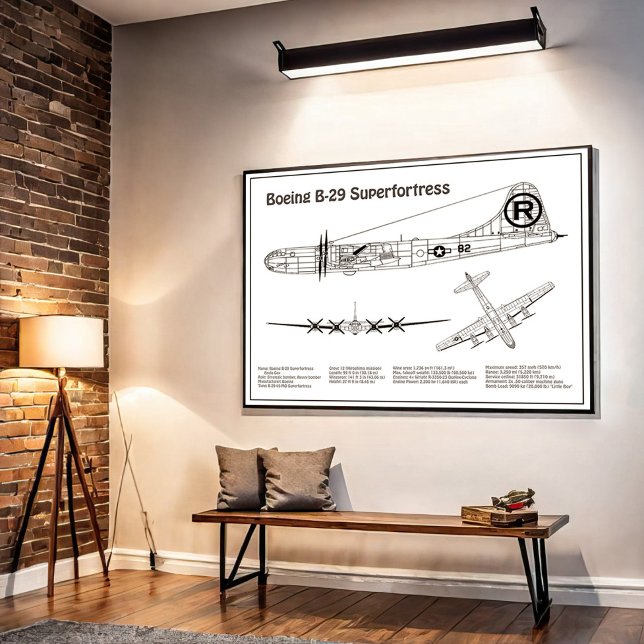 Póster Superfortaleza B-29 - Planes de diseño aéreo BD (Subido por el creador)
