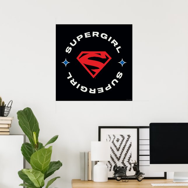 Póster Supergirl Age of Heroes Circle S-Shield (Oficina en casa)