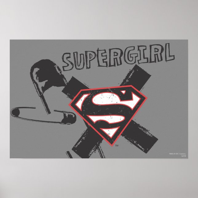 Póster Supergirl Black Safety Pins (Frente)