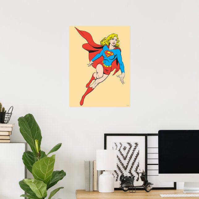 Póster Supergirl en movimiento (Oficina en casa)