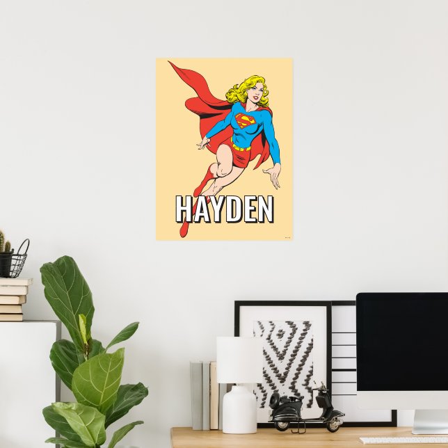 Póster Supergirl en movimiento (Oficina en casa)